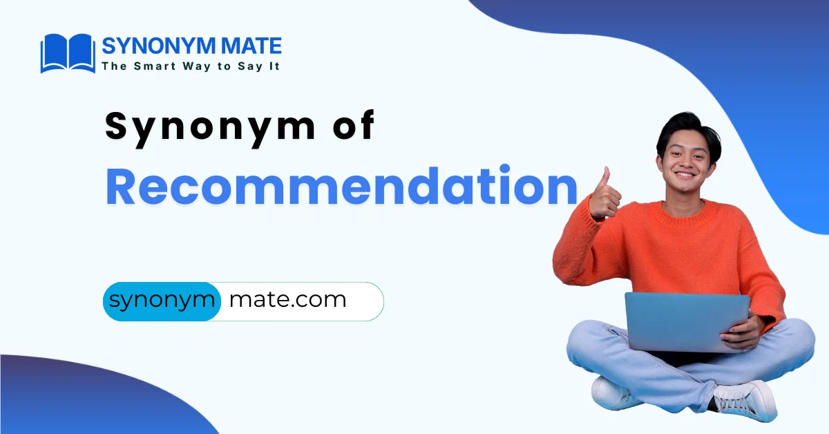 synonyms for recommendation