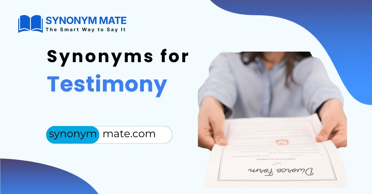 synonyms for testimony