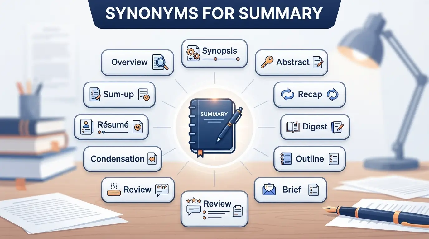 synonyms for summary