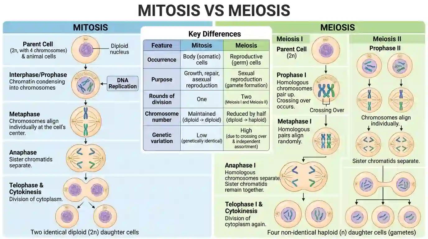 Mitosis vs Meiosis: Key Differences Explained